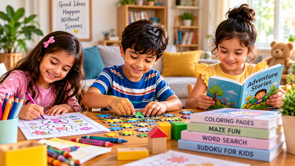 screen-free activities for kids at home